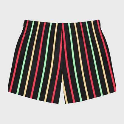 Pastel Striped Swim Trunks