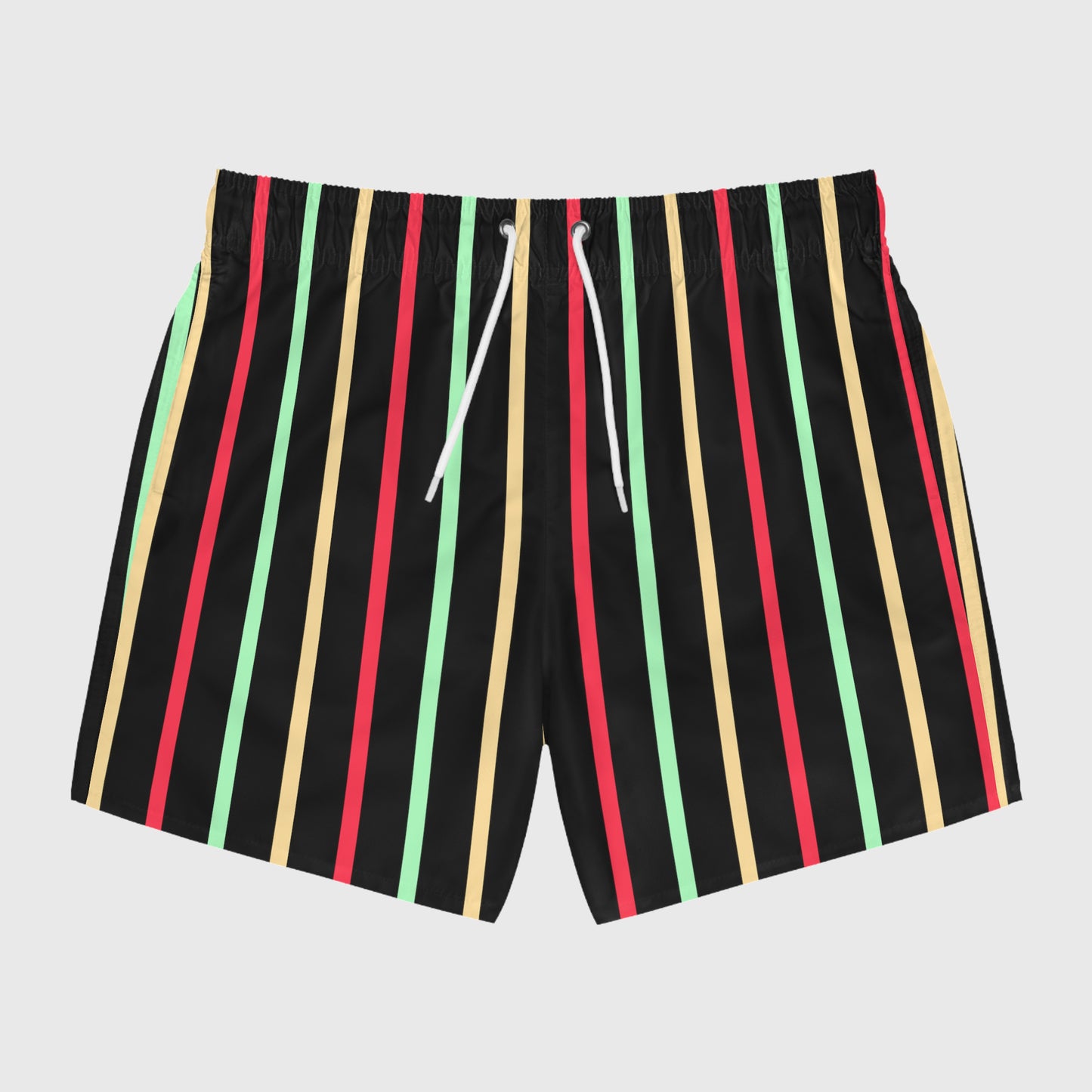 Pastel Striped Swim Trunks