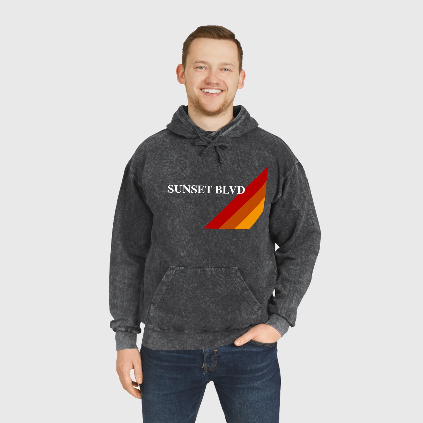 Sunset Blvd. Unisex Mineral Wash Hoodie