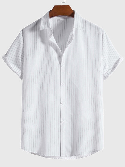 Casual Striped Short Sleeve Shirt