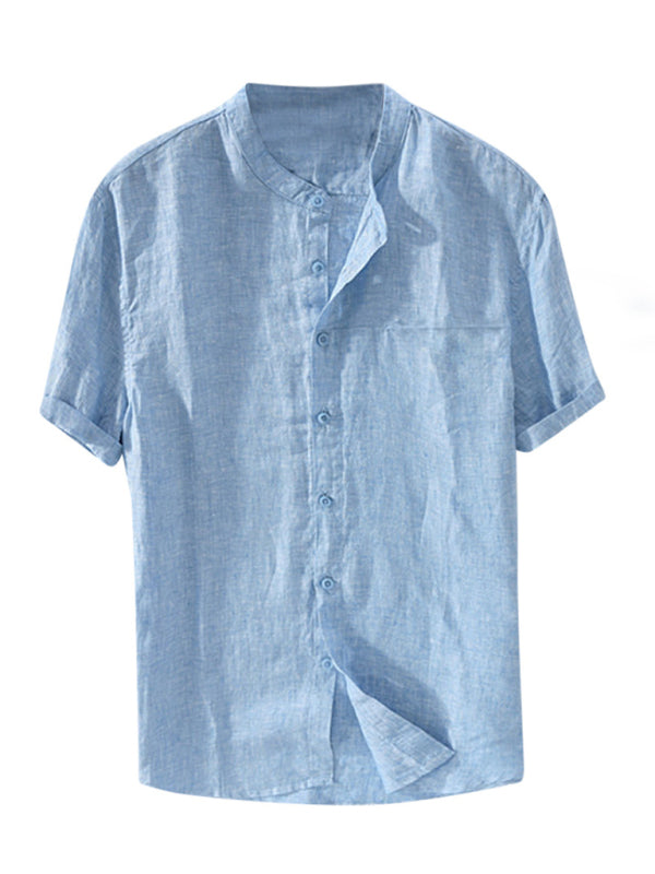 Casual Linen Short Sleeve Shirt