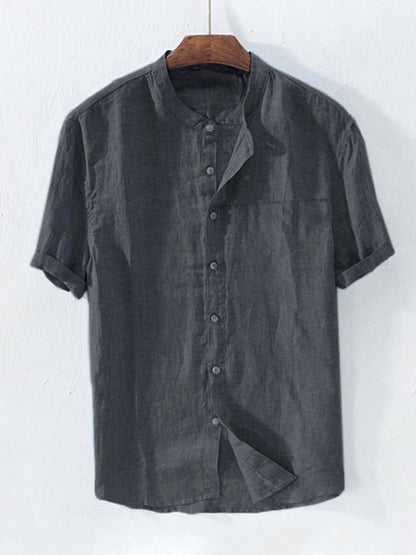 Casual Linen Short Sleeve Shirt