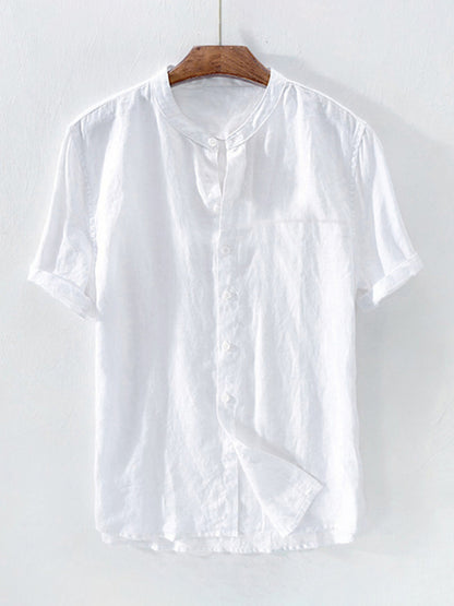 Casual Linen Short Sleeve Shirt